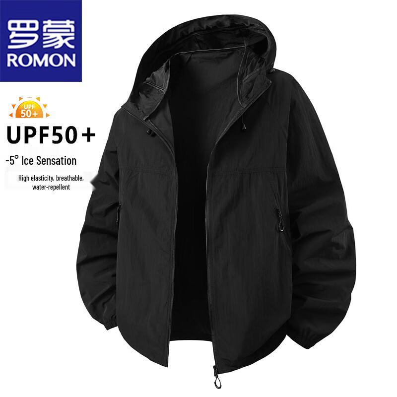 ROMON Men's Lightweight Sun Protection Hooded Jacket