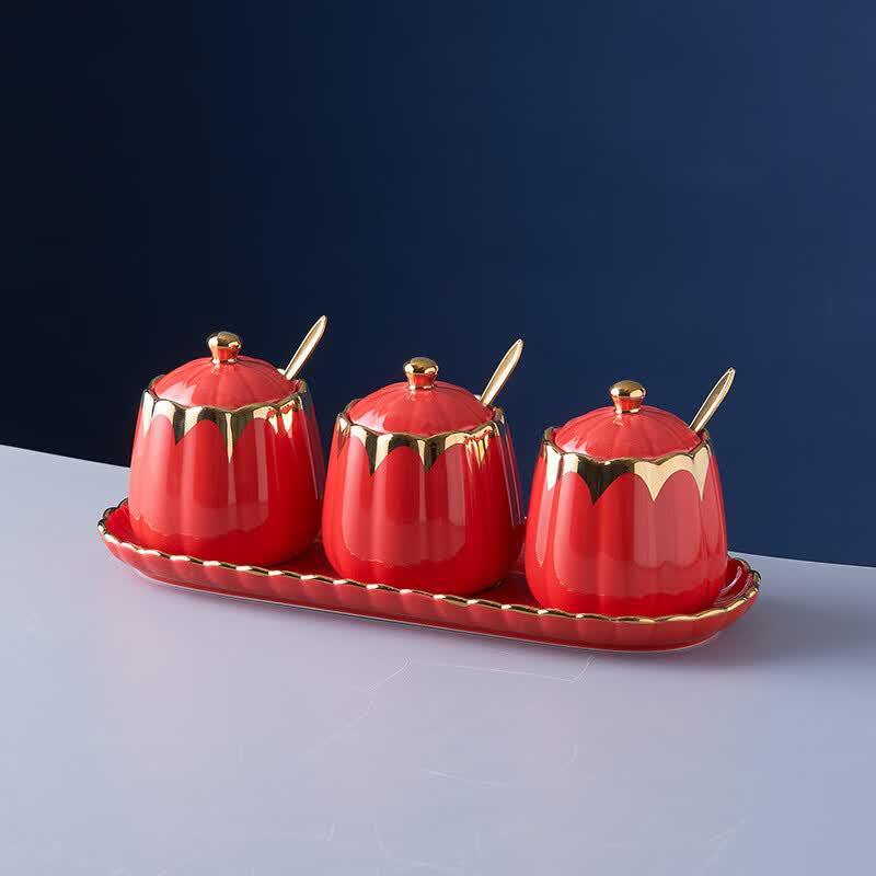 Tong Shengyuan Luxury Ceramic Seasoning Jar Set