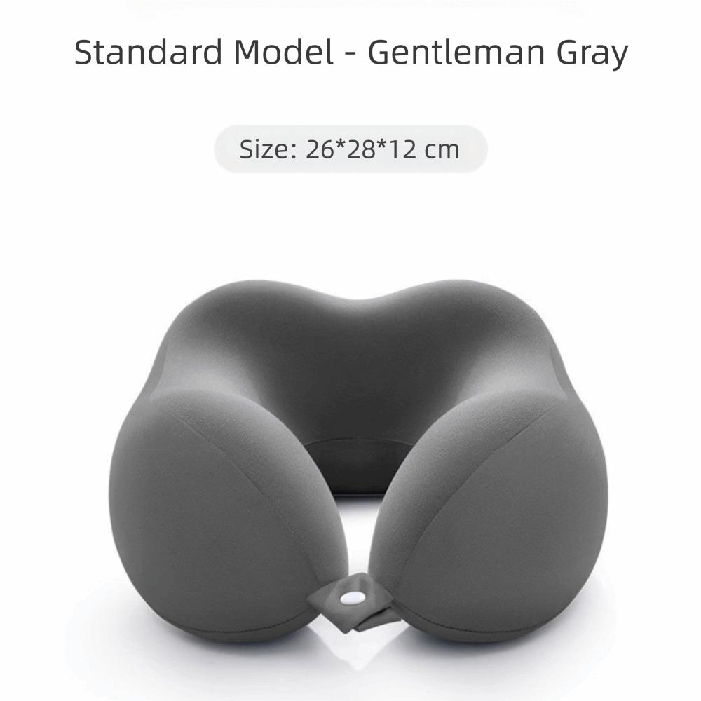 

Soft Material Travel Neck Pillow Machine-Washable Cover Memory Foam Pillow Snail Pillow Noon Break Grey