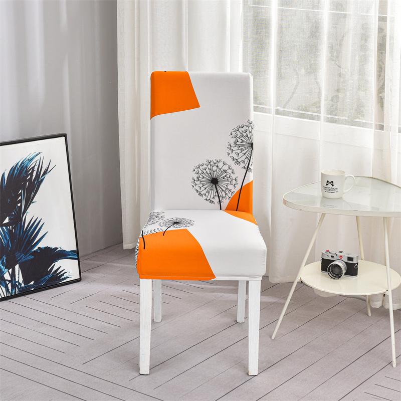 Geometric Elastic Dining Chair Cover Universal Seat Slipcover for Kitchen Wedding Banquet Home Decor
