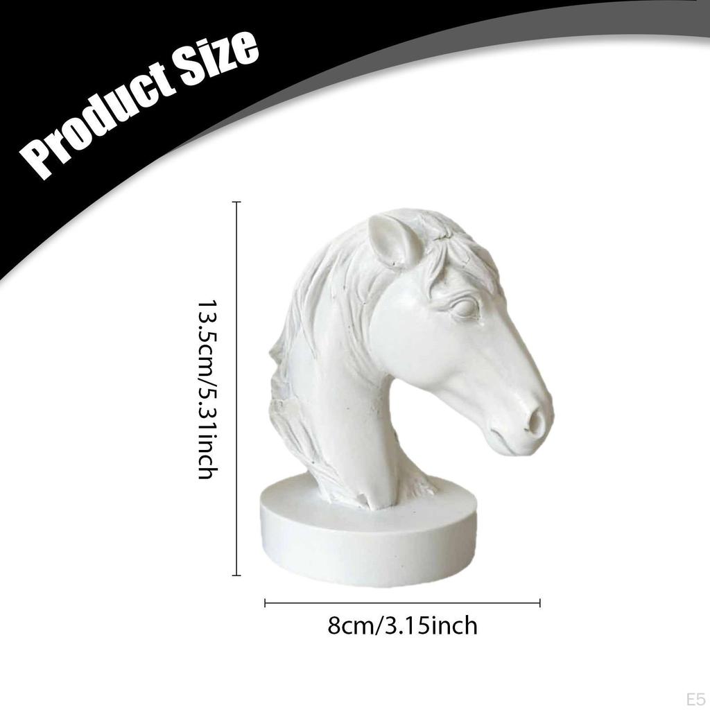 Horse Figurine Statue Desk Animal Sculpture Ornament Resin Material Artistic Collectible Centerpiece