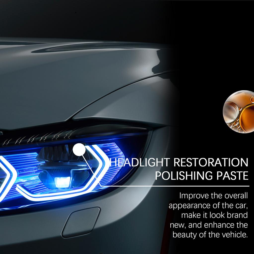 RAYHONG Car Headlight Polishing Cream Car Lamp Care Brightening Cleaning Stain Removing Yellowing Polishing Refurbishing