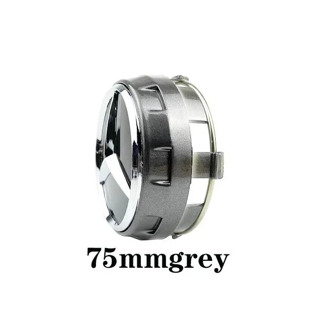 C200 E200 For Mercedes Benz 4pcs 75mm Black Red Raised Car Styling Wheel Center Cap For Mercedes Benz AMG A0004000900