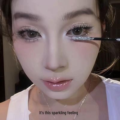 MEROSISI Glitter Mascara - One Coat Sparkle, Lively Glitter, Long-Lasting, Waterproof, No Smudge, No Clump, Beginner-Friendly
