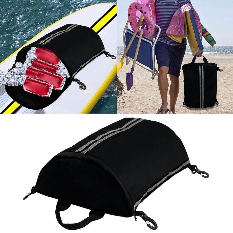 Kayak Deck Bag with Swivel Snap Hook Oxford Cloth Kayak Dry Bag for Kayak, Black