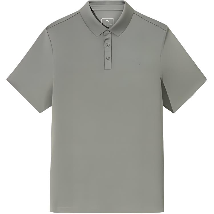 

Anta Training Series Sports Casual Simple Solid Color Pullover Short Sleeve Polo Shirt Men Polo Shirts Coffee-Gray 952527135-3 M