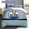 Edmonton Oilers2 Pattern Bedding Quilt Set  Home Decoration  Gift (1 * Duvet Cover + 2 * Pillowcase  Without Core)