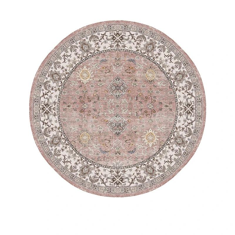 

Вінтажні друковані круглі килими для спальні, килимки для ванної кімнати, килими для вітальні, прикраса вітальні 80X80CM