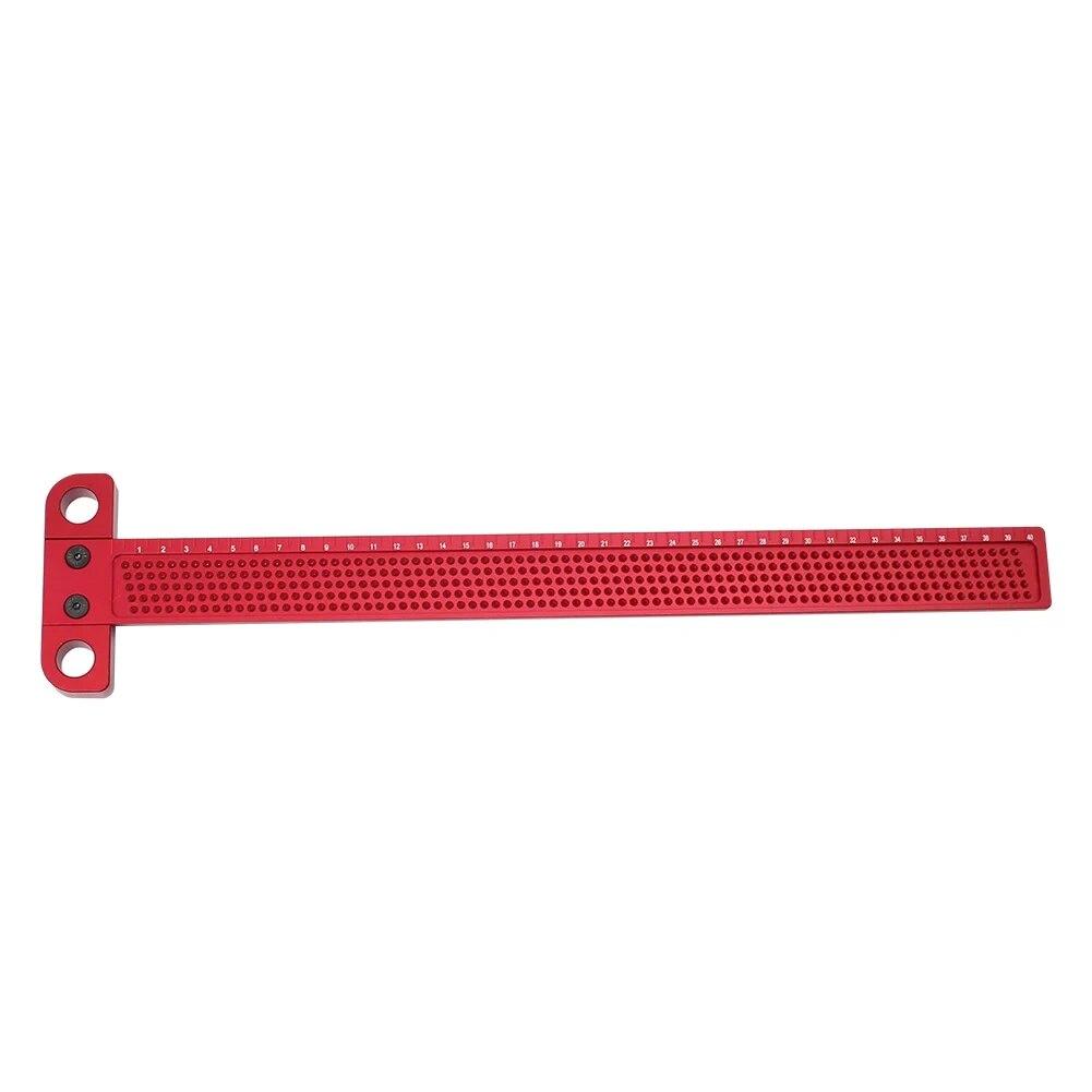Woodworking Scribe 60-400mm T-type Ruler Hole Scribing Ruler Aluminum Alloy Line Drawing Marking Gauge DIY Measuring Tools