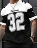 Men's Casual Summer Color Matching Digital Printing Crew Neck Short-sleeved T-shirt NB.32 Jersey Oversized Football Training