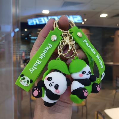Cute Bamboo Panda Keychain Giant Panda Bag Doll Pendant Doll Machine Gift