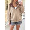 QICED Damen Vintage Casual Einfarbig Druck Herbst Winter Langarm Jacken & Mäntel