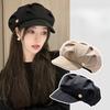 Korean Fashion Cloud Berets Pleated Octagonal Cap Vintage Solid Color Peaked Caps for Women Girls Newsboy Painter Artist Hat
