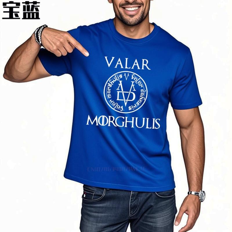 Summer Mens TShirt A Song Of Ice And Fire TShirt Valar Morghulis Printed Shirts Men Casual Tee Tops Plus Size Streetwear