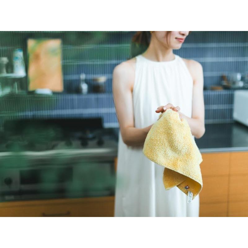 Imabari Towel Iori NEW "IORINO / Soft" Face Towel - Fluffy and Supple Touch (Ink) - 100% Cotton, Bamboo Rayon, Cotton Rayon Blend - Approx. 34x80cm -
