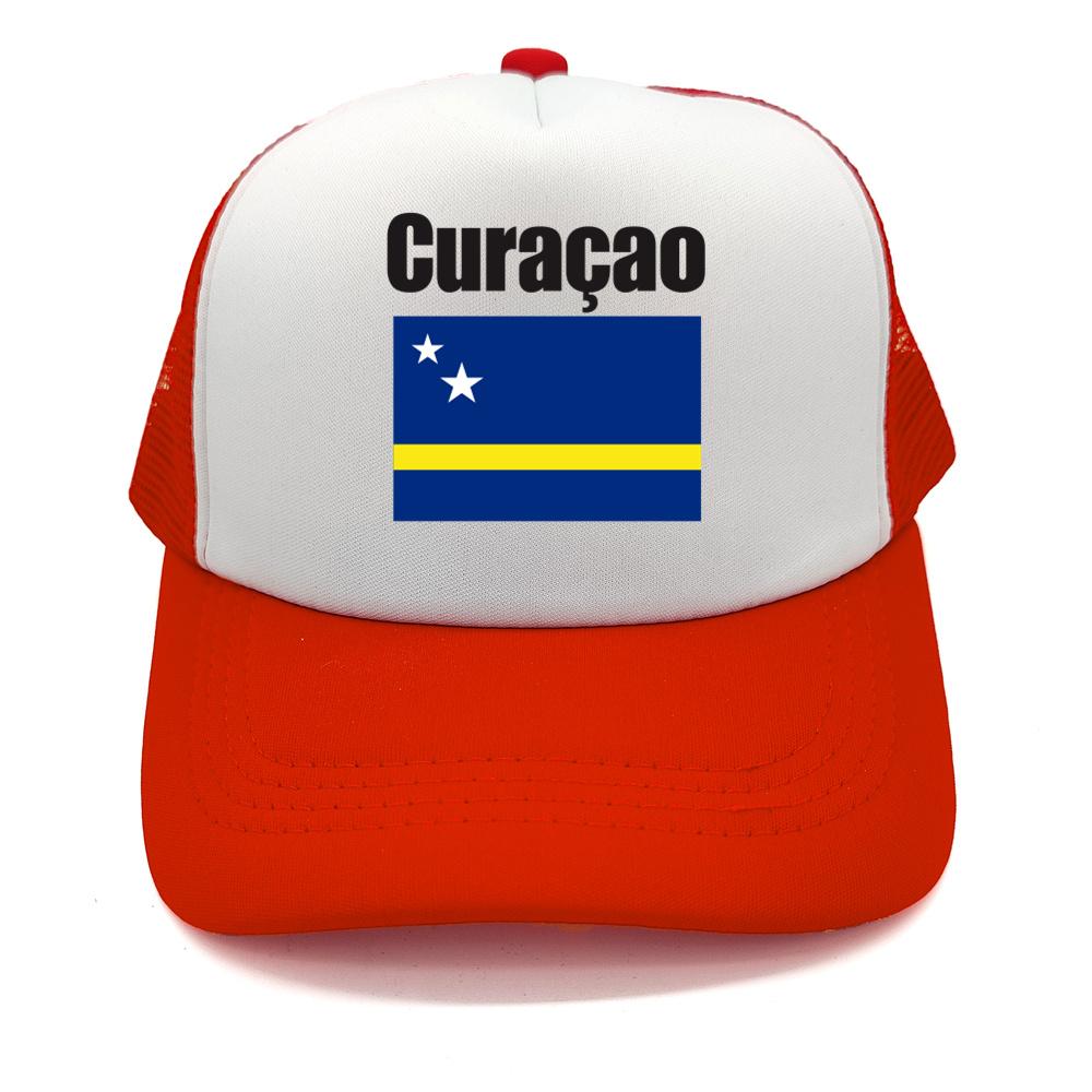 Curaao Flag Trucker Hat Summer Unisex Cool Hat Country Fans Baseball Caps New Outdoor Mesh Net Dad Gift Snapback Caps
