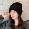 New Style Woolen Hat for Women In Autumn and Winter Warm Ear Protection Hat  Fashionable and Versatile  Face Showing Small Knitted Hat  Cold Eye Hat
