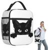 Black Cat Animal Theme Insulated Lunch Bag for Women Children Leakproof Food Boxes Thermal Lunch Box Tote