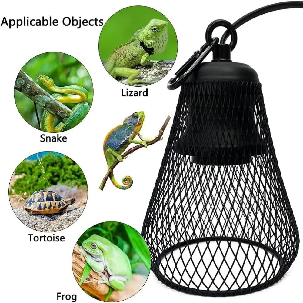 Iron Mesh Dome Pet Heating Lampshade Double Cage Anti-scald Lampshade  Aquarium