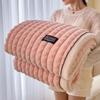 2025 New Class A Gold Mink Cut Grid Multi-functional Blanket Office Nap Blanket Milk Fleece Shawl Car Small Blanket