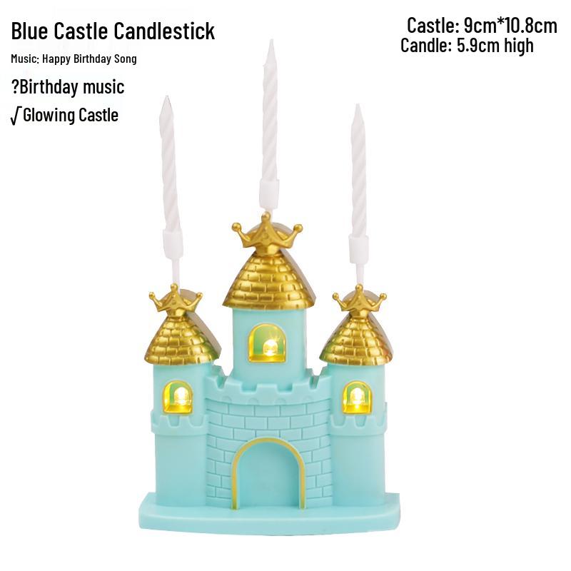 Decorazione per Torta Castello delle Fiabe con Ornamenti di Principe e Principessa
