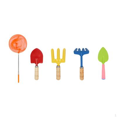 5-częściowy zestaw narzędzi ogrodniczych dla dzieci, kompaktowy, antypoślizgowy uchwyt, prezent dla chłopców i dziewcząt, w tym