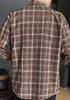 EIDEFE Gingham Check Long Sleeve Casual Flannel Handsome Casual Jacket for and XL Men's Shirt, Shirt, Spring, Autumn, Winter, Coffee-03,