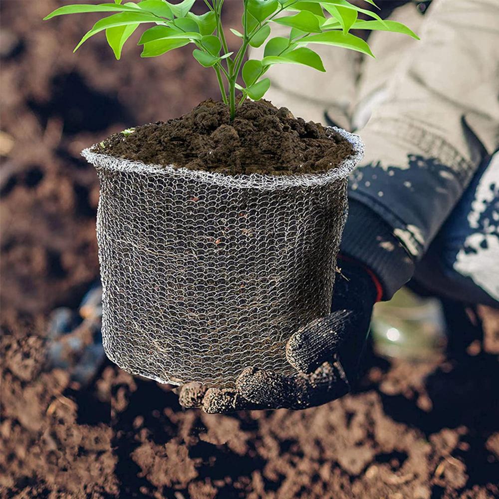 4pcs Stainless Steel Root Guard Baskets for Garden Plant Root Protection 18x16in