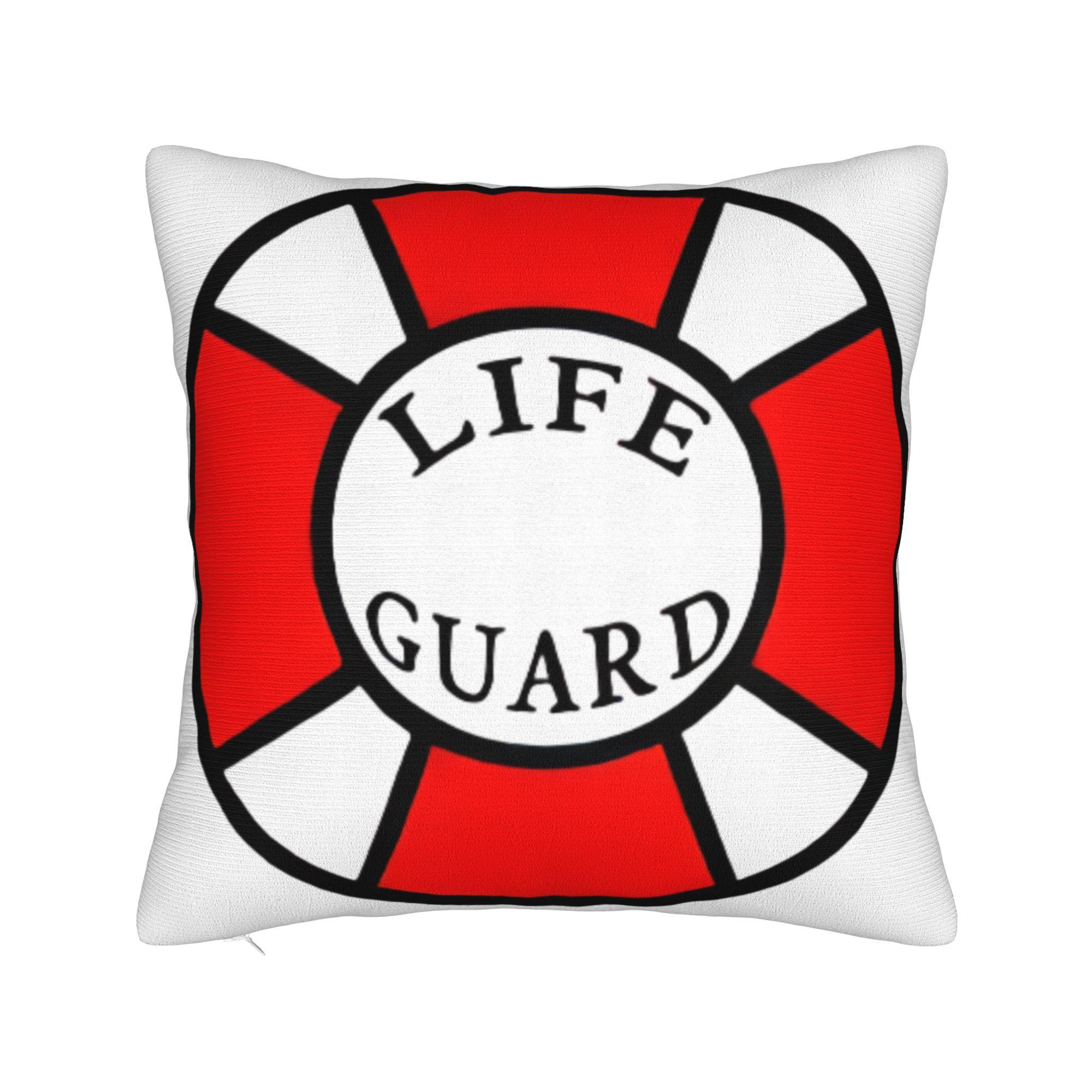Lifeguard Red Logo Pillow Case Square Pillow Cover Funny Cushion Cover For Sofa Home Decor 30cmx30cm