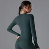 New Double-Sided Brushed Long Sleeved Yoga Nude Casual Pilates Running Long Sleeved Fitness Top For Women