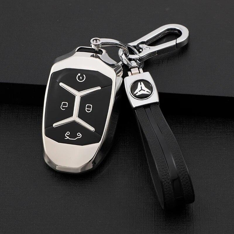 Mein goog Auto TPU Auto Smart 4-Tasten Schlüsselhülle Tasche Fob Hülle Abdeckung für LYNK&CO 01 02 03 Schlüsselhalter Schutz Zubehör