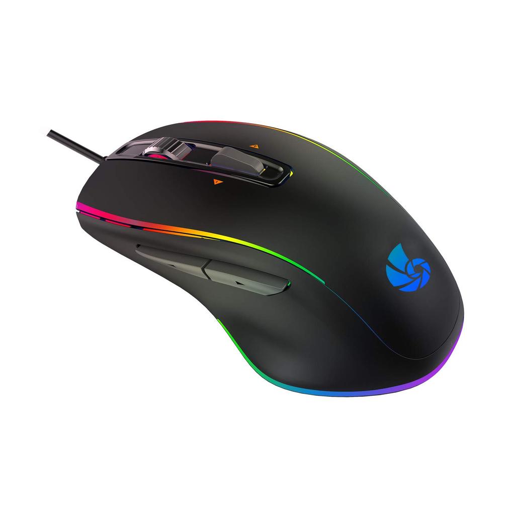 CENTURY RACEN Gaming 6 Mouse, Black, CRC-GMRGB01 [IR LED, Buttons, USB, Wired]