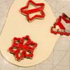2/4pcs Christmas Cartoon Shape Cookie Cutters Anti-Pressure Hand Baking Tools DIY Biscuits Dough Cutter Fondant Cake Mold
