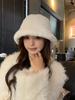 Women's Winter Wool Felt Fisherman Hat – Warm, Ear-Protecting Bucket Style for Large Heads, Slim Face Design
