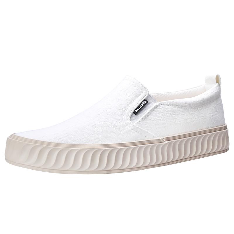Summer New Men's Shoes Fashion Joker Casual Men's Canvas Shoes Comfortable Flat-bottomed Lazy Men's Shoes.