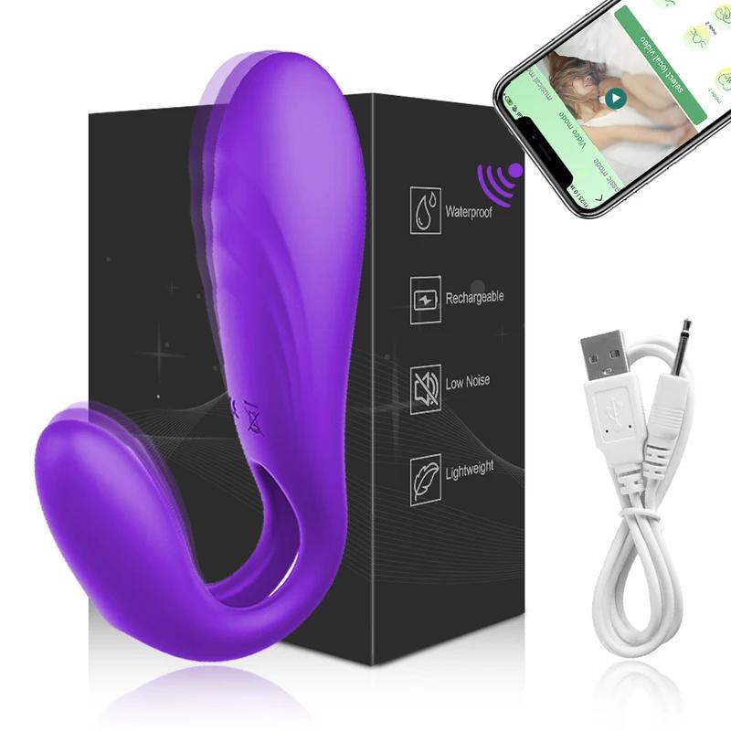 App Bluetooth Control Couple Vibrator For Women G-Spot Clitoris Dual Stimulate Wearable Vibrating Vibrators Adult Goods Sex Toys