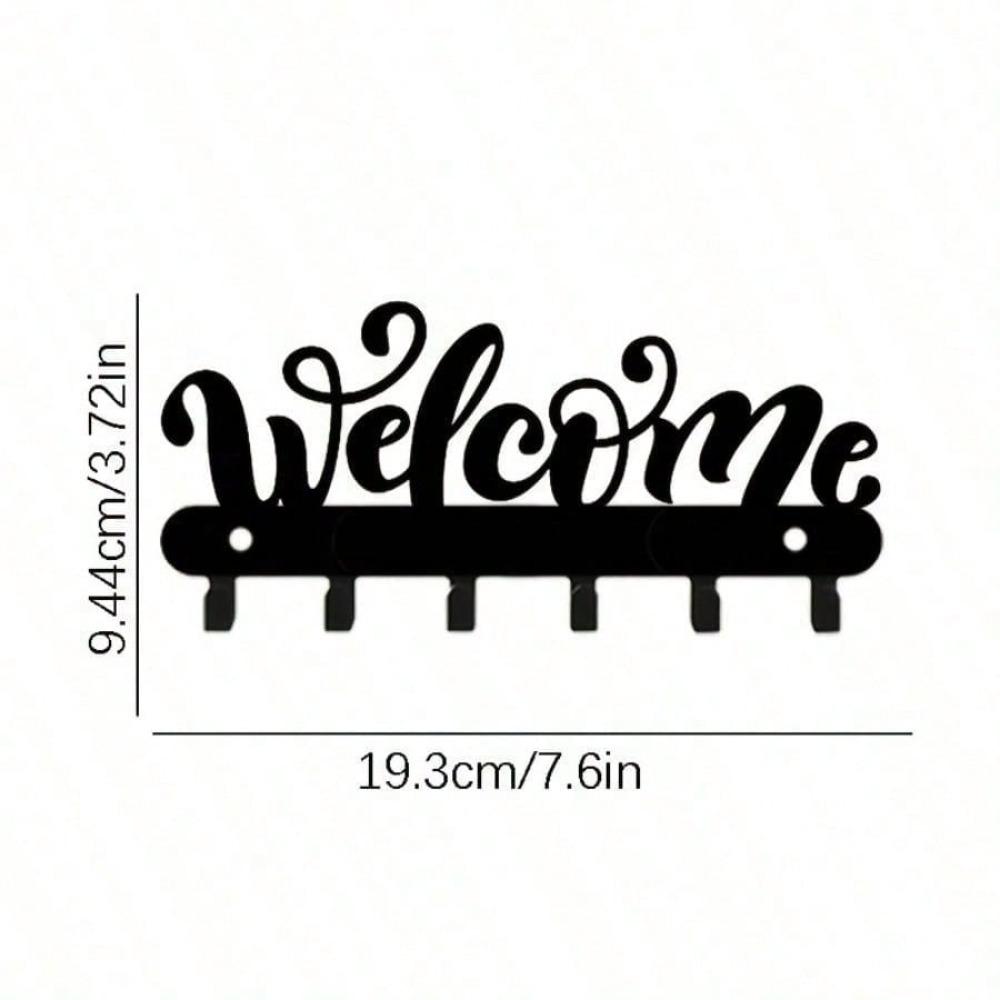 Metal Welcome Hook Key Hanger Modern Home Decor Waterproof Rustproof Durable Birthday Gift
