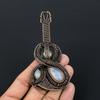 Rainbow Moonstone Pendant Gemstone Jewelry, 999 Copper Wire Wrapped Pendant, Handmade Beautiful Jewelry Pendant