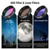 NEEWER Inch Telescope Eyepiece Filter Set 5 Planet Color Filters 2 Variable Polarization Filters UHC Filter Moon Starlight Filter Moon Filter Suitable