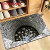 3d Waterfall Optical Illusion Floor Mat With Polyester Material For Home Entrance Use