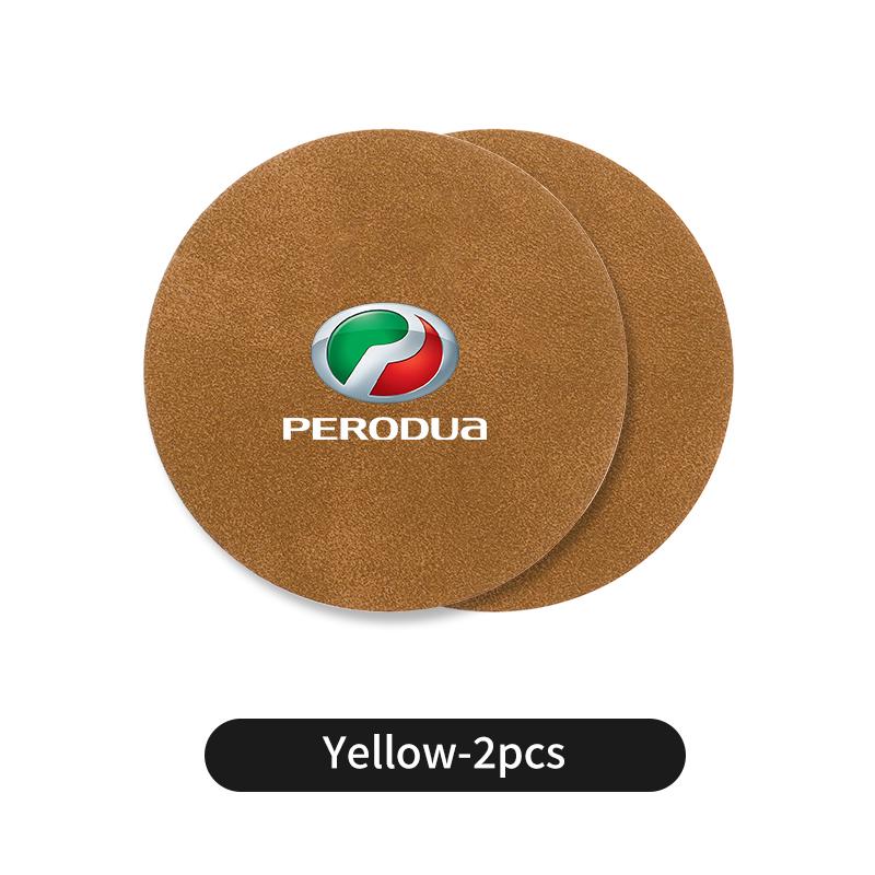

2pcs Leather Car Coasters Water Cup Pad Accessories For Perodua Kanchil Kenbala Kennery Keliss Myvi VIVA Nautica
