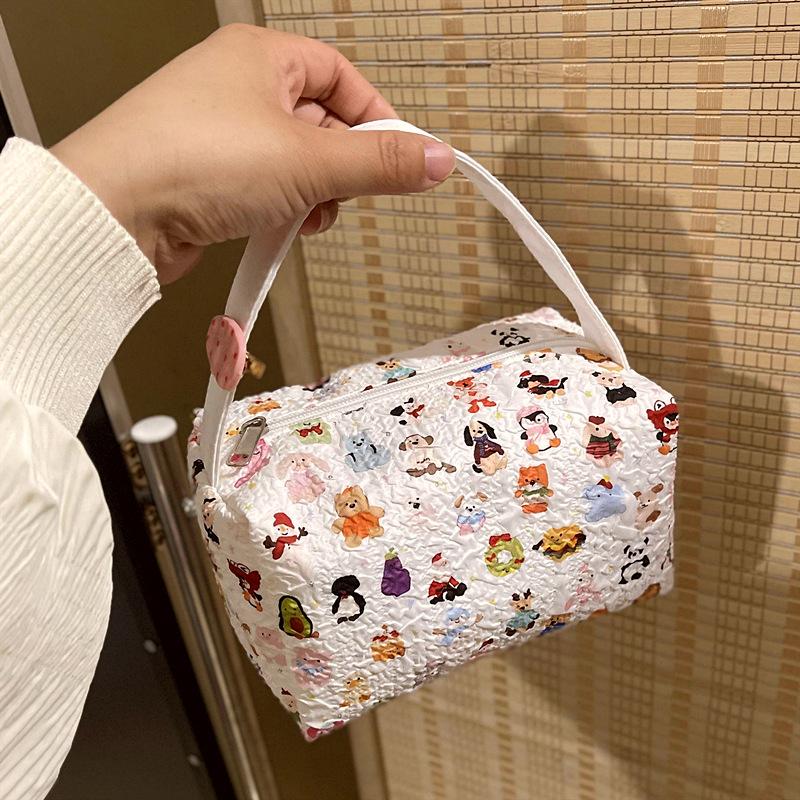 Animal Dog Makeup Bag With Large Capacity For Cute Portable Storage Travel Organizer Skin Care Product Storage Bag Handbag