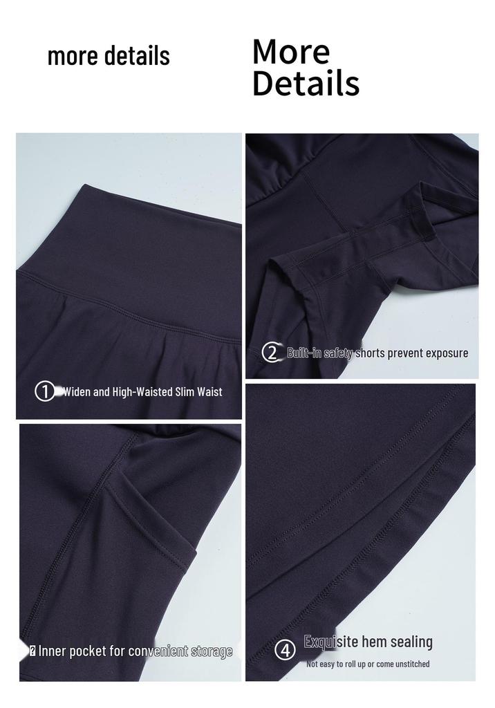 Women's Quick-Dry Anti-Glare Tennis Skort for Fitness, Running, Yoga, and Dance