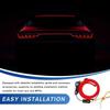 Car LED Brake LED Strip LightWaterproof Tailgate Strip Warning Strobe Emergency Flashing Driving Brake Turn Signal Lamp,100cm.
