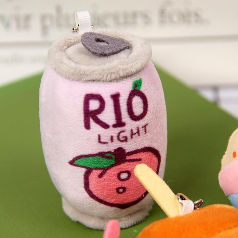 Entzückendes rosa Zitronentee-Stofftier mit weicher PP-Baumwollfüllung für Schlüsselanhänger und Rucksäcke