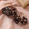 Fashion Flower Petal Hoop Earrings for Women Elegant Wedding Party Piercing Earring Zircon Brincos Y2K Accessories