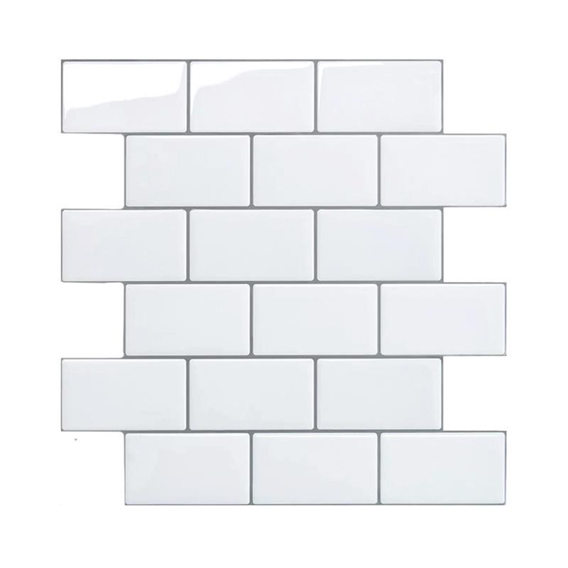 Marble Splicing Irregular Self-Adhesive Waterproof PVC Wall Sticker for Kitchen & Bathroom Decor