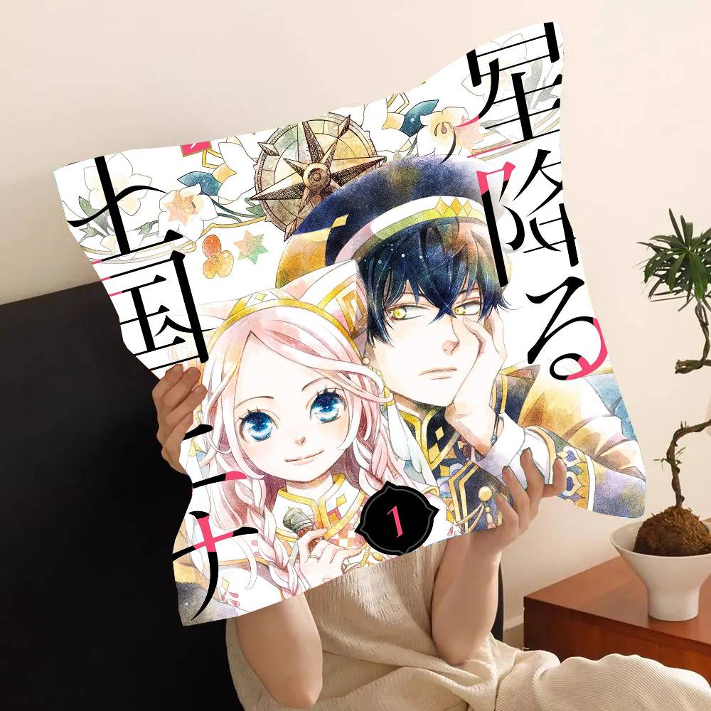 Anime Nina The Starry Bride Pillow Case Fashion Square Pillowcase Bedroom Sofa Room Ins Decoration Leisure