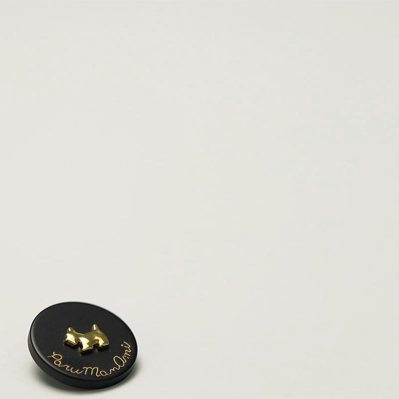 Xiaoxiang Cute Wind Puppy Metal Resin Double Button Tweed Jacket Cardigan Sweater Clothing Button