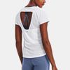 Under Armour Breathelux Solid Color Loose Fit Crew Neck T-Shirt Women Tops White 1370867-100